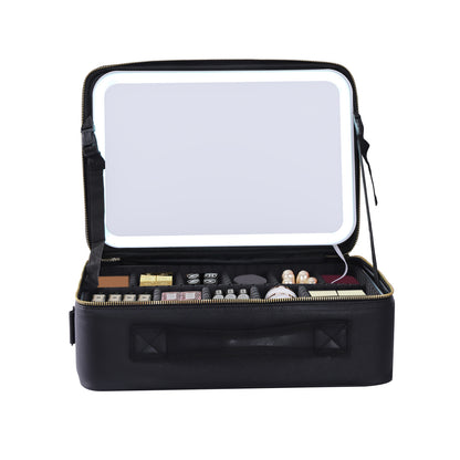 Make-up- und Kosmetiktasche mit LED-Spiegel